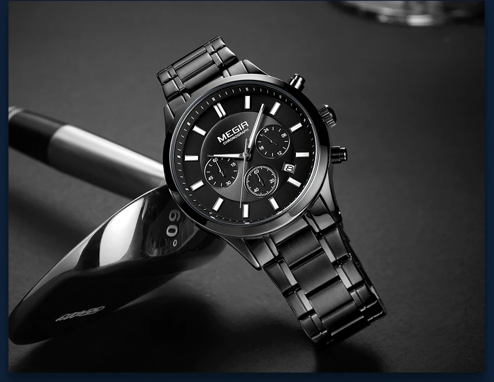 MEGIR Men's Chronograph Watch – Quartz, Stainless Steel, Luxury - Image 30