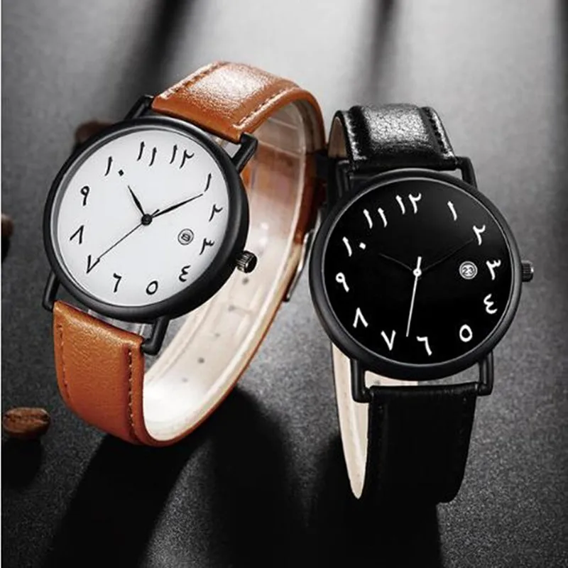 2025 Men's Quartz Watch – Sporty, Leather Strap, Arabic Numerals