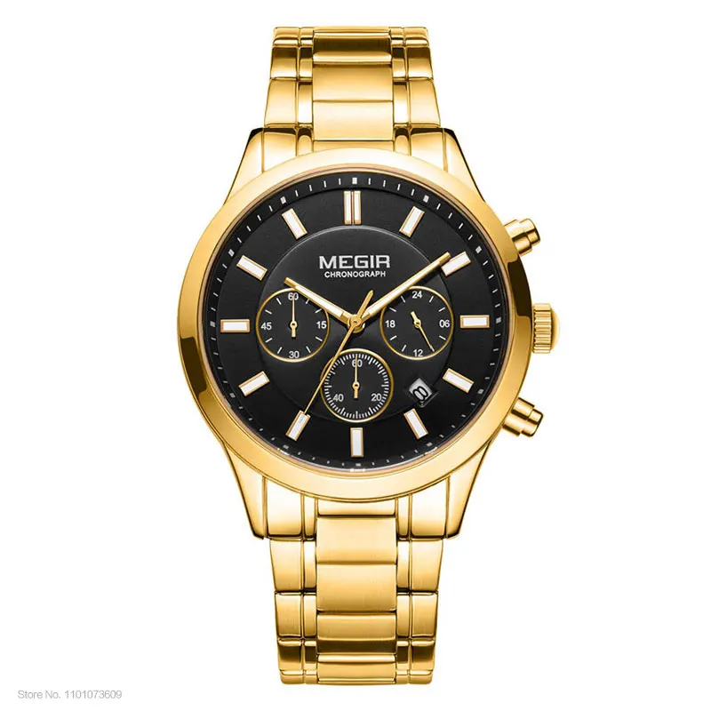 MEGIR Men's Chronograph Watch – Quartz, Stainless Steel, Luxury - Image 13