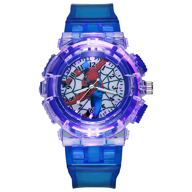Colorful Silicone Hero Spider Luminous Kids Watch - Image 9