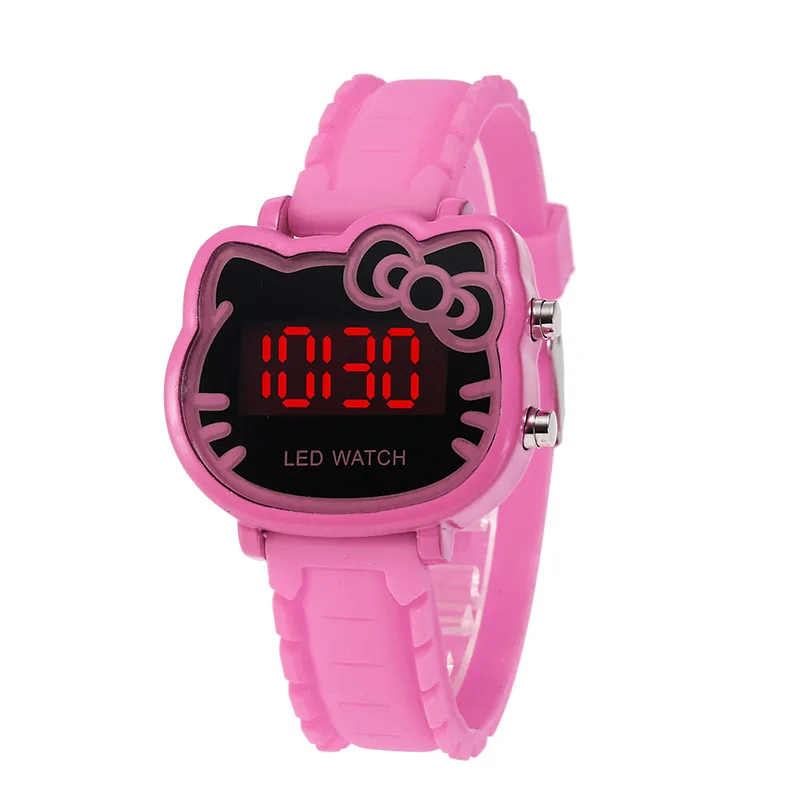 Cute Cartoon Electronic Kitty Waterproof Kids Watch