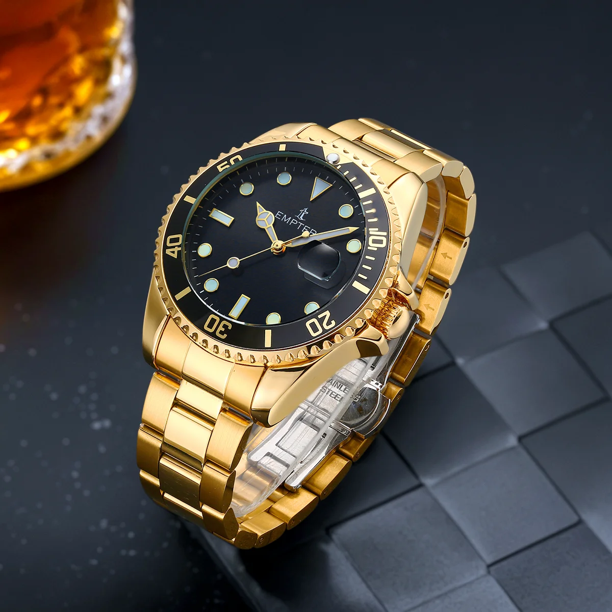 Men's Luxury Watch – Big Face, Date, Waterproof, Two-Tone Steel - Image 4