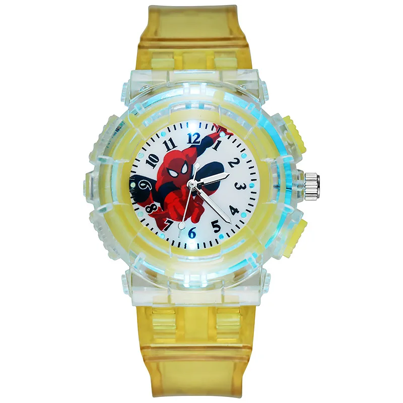 Colorful Silicone Hero Spider Luminous Kids Watch - Image 8