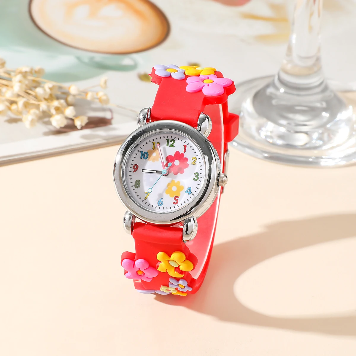 Colorful Easy-Read Design Adorable Kids' Cartoon Watch