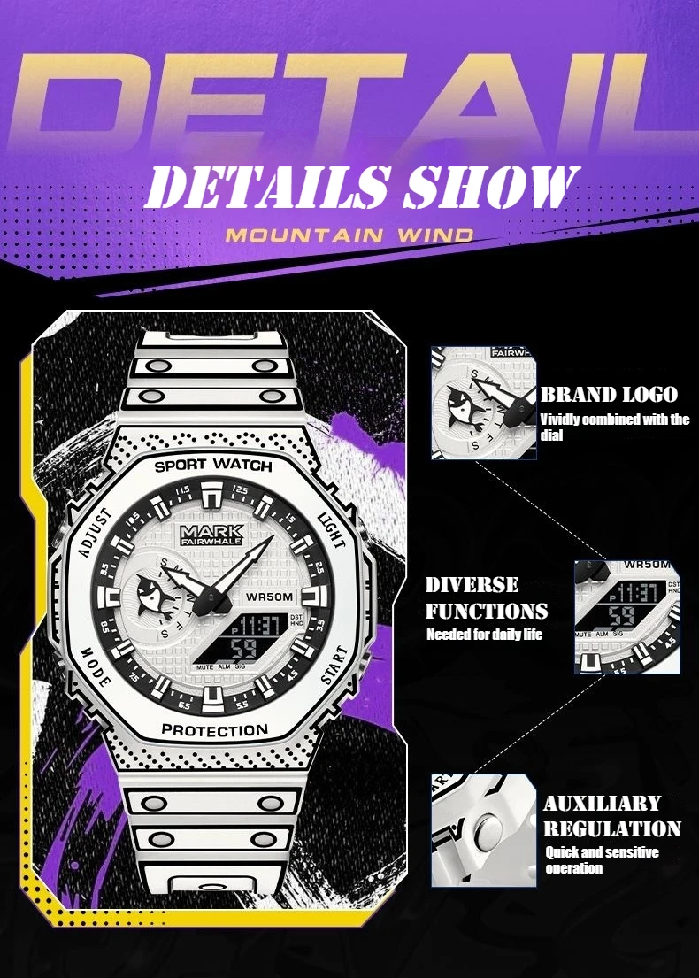 FAIRWHALE 4470 Men's Watch – Comic Style, Quartz, Waterproof - Image 11
