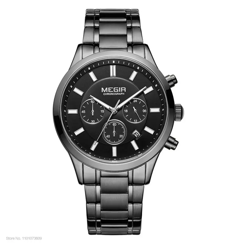 MEGIR Men's Chronograph Watch – Quartz, Stainless Steel, Luxury - Image 14