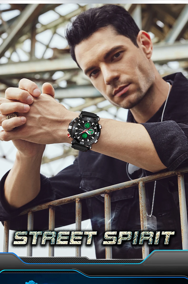 SANDA Men's Dual Display Watch – Chronograph, Alarm, Countdown - Image 22