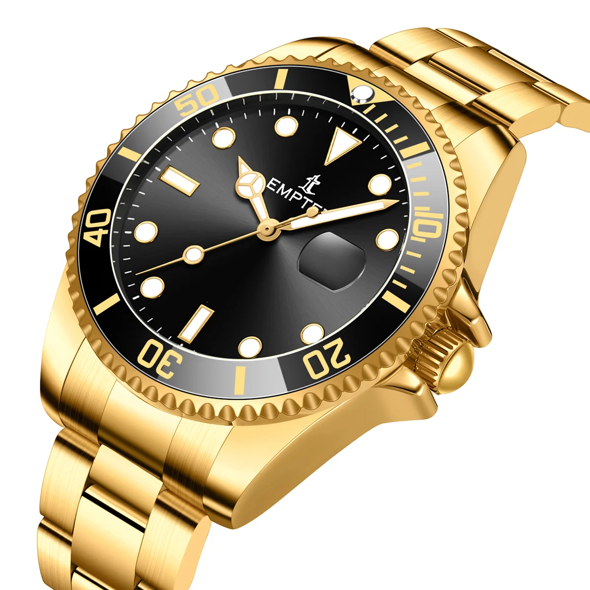 Men's Luxury Watch – Big Face, Date, Waterproof, Two-Tone Steel - Image 2