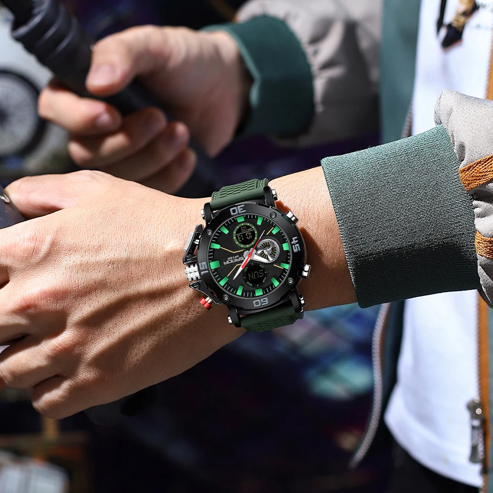 SANDA Men's Dual Display Watch – Chronograph, Alarm, Countdown - Image 6