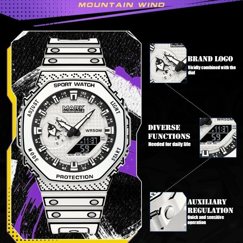 FAIRWHALE 4470 Men's Watch – Comic Style, Quartz, Waterproof - Image 4