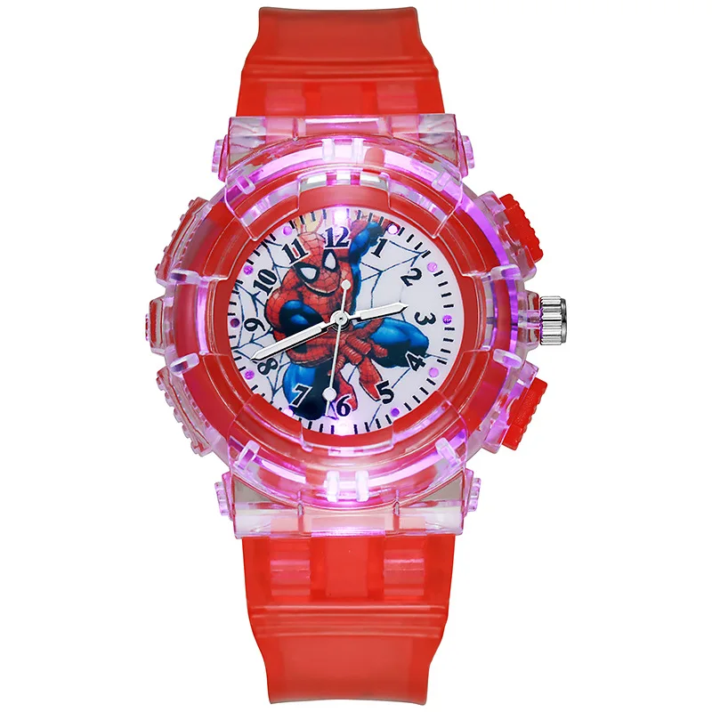 Colorful Silicone Hero Spider Luminous Kids Watch - Image 7