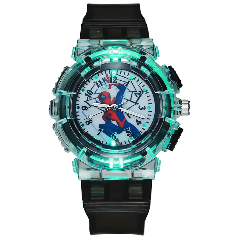 Colorful Silicone Hero Spider Luminous Kids Watch - Image 5