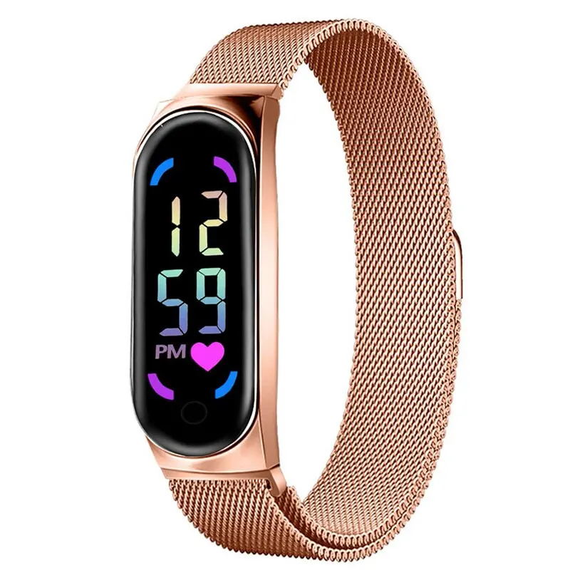 Women Magnetic Strap, Waterproof, Touch Control LED Digital Watch - Image 4