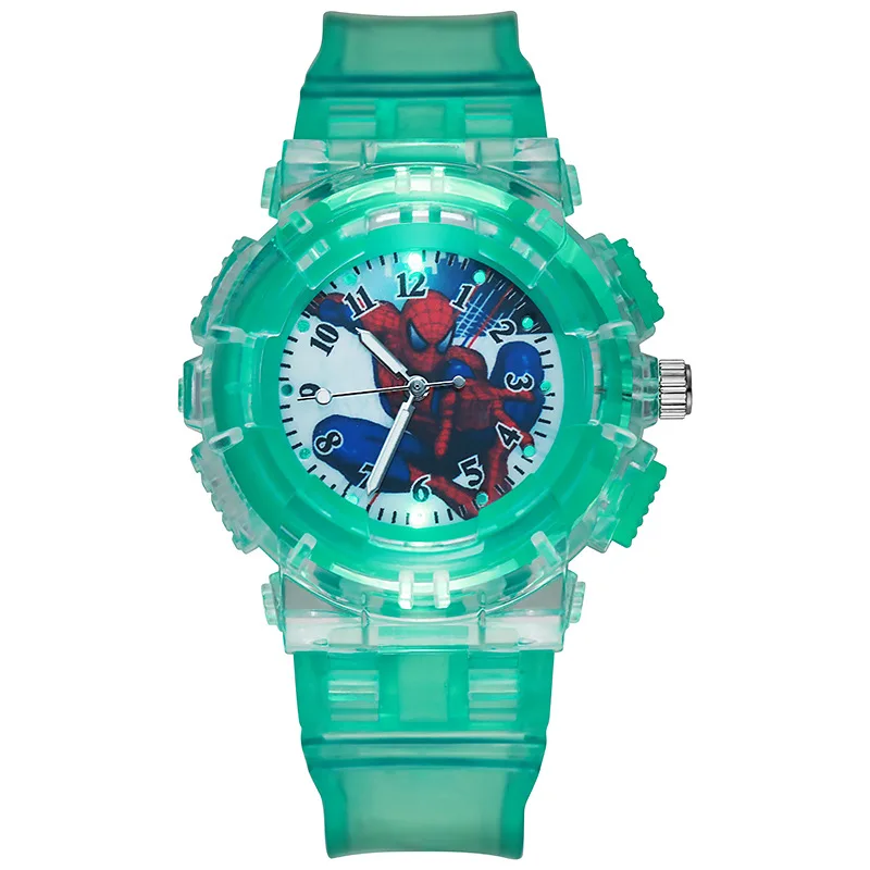 Colorful Silicone Hero Spider Luminous Kids Watch - Image 6