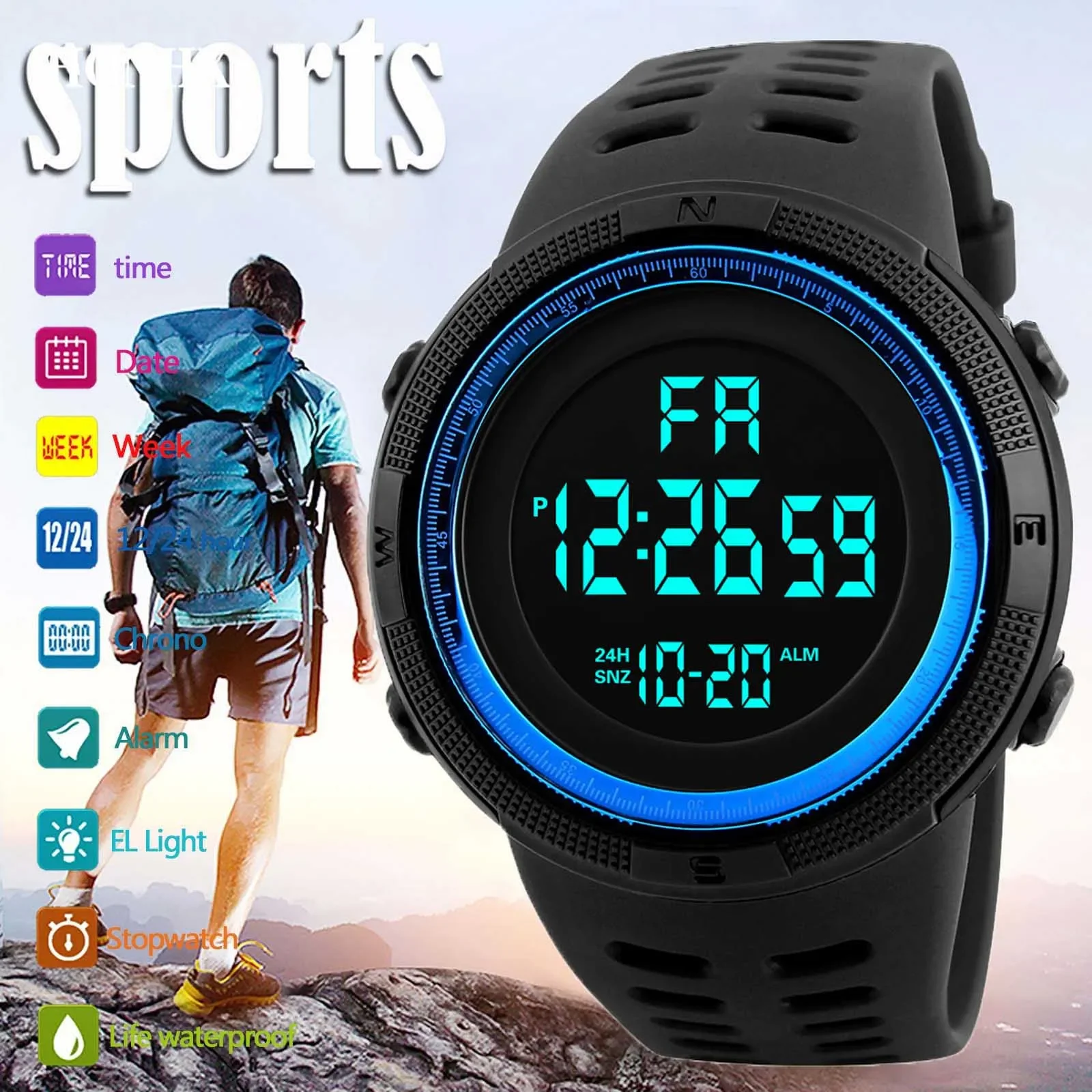Men's Military LED Watch – Digital, Luminous, Sports & Student Use - Image 8