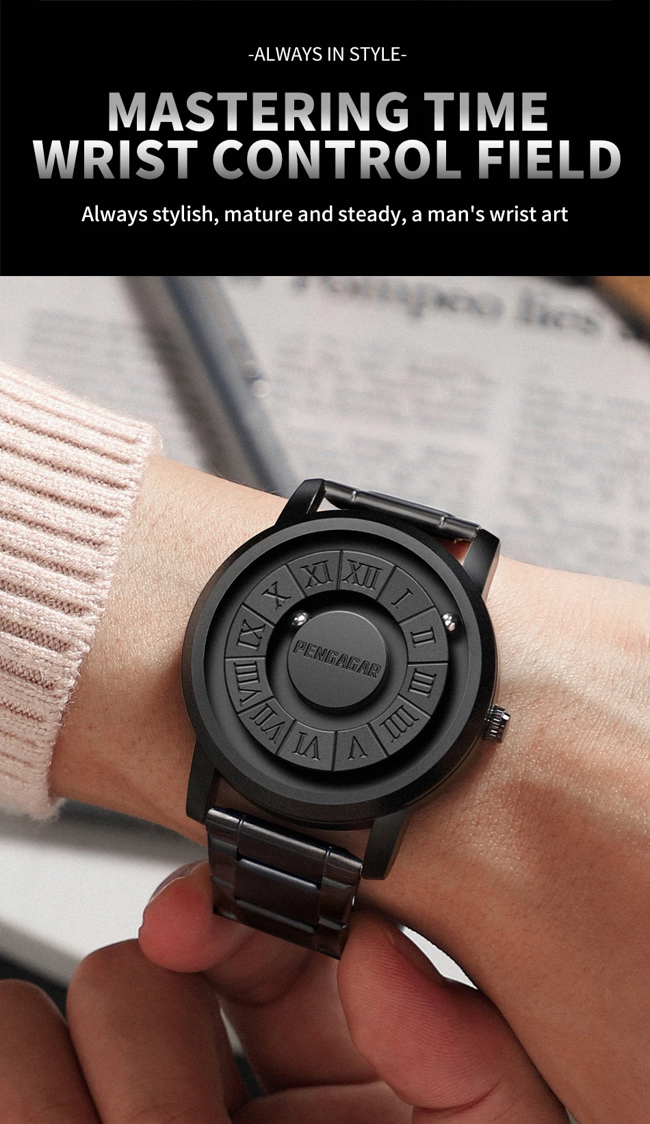 2025 Men's Luxury Watch – Magnetic Pointer, Quartz, Unique Design - Image 14