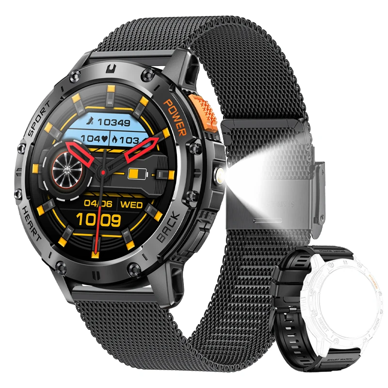 AMOLED Smartwatch for Men – Bluetooth Call, Fitness, Waterproof - Image 9