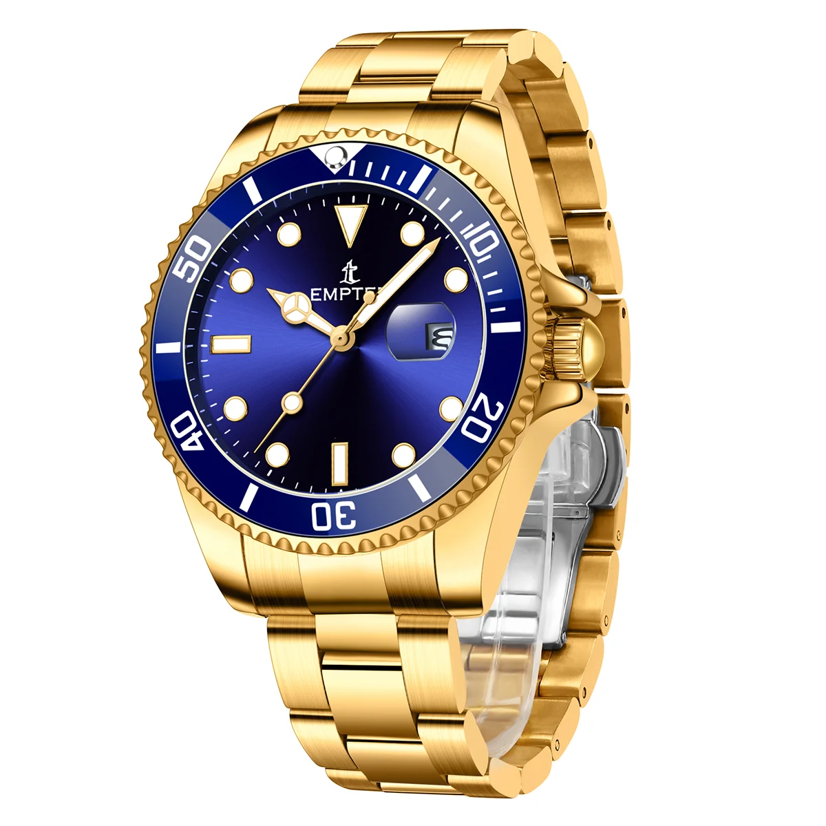 Men's Luxury Watch – Big Face, Date, Waterproof, Two-Tone Steel - Image 8