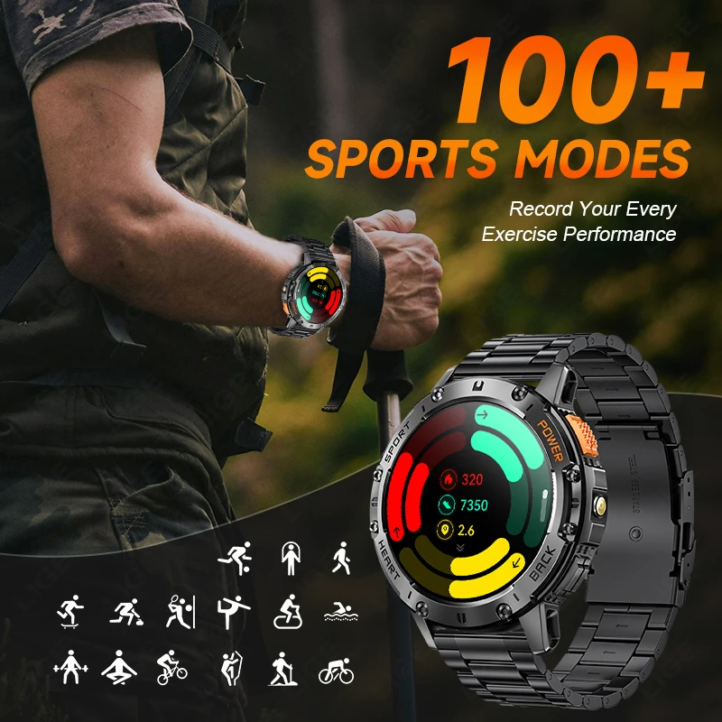 AMOLED Smartwatch for Men – Bluetooth Call, Fitness, Waterproof - Image 5