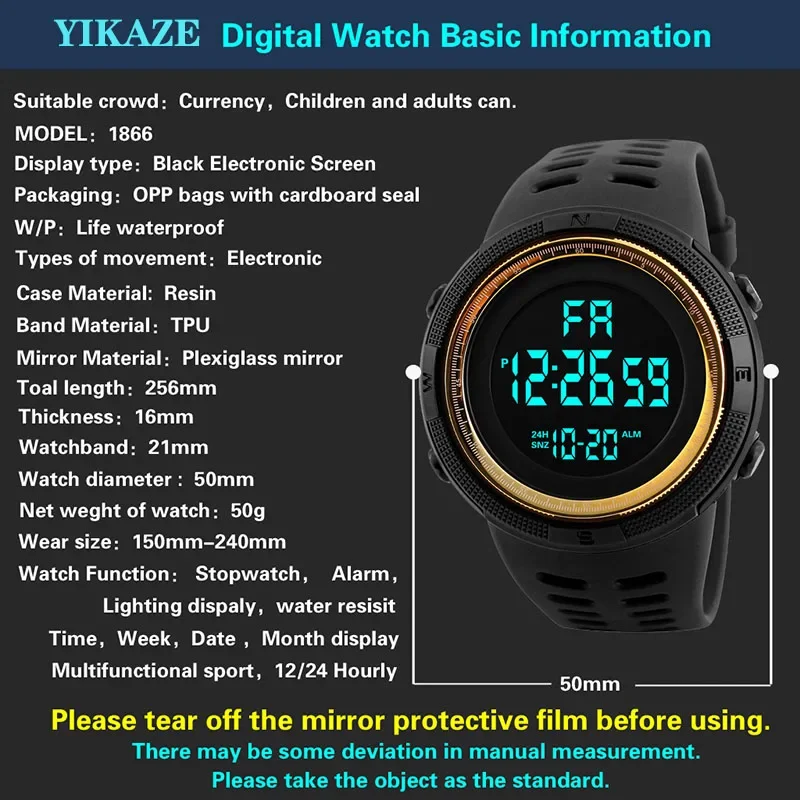 Men's Military LED Watch – Digital, Luminous, Sports & Student Use - Image 11