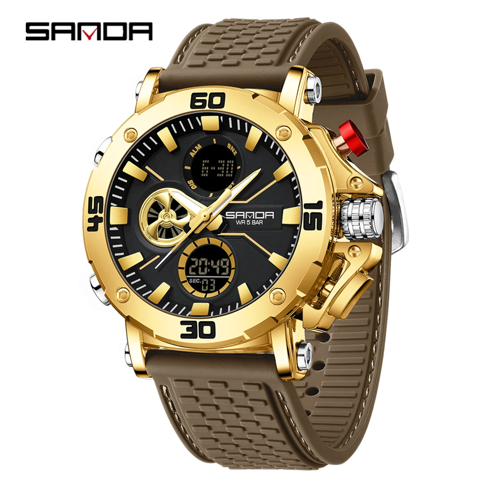 SANDA Men's Dual Display Watch – Chronograph, Alarm, Countdown - Image 9