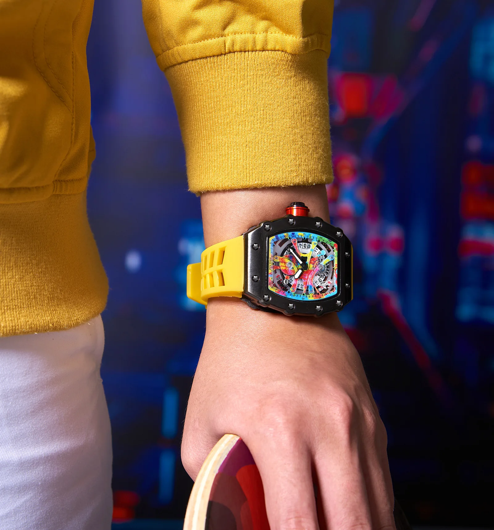 Fashion Mechanical Watch – Colorful RM Design, Automatic, Rubber Strap - Image 23