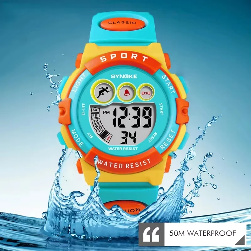 Luxury Digital Waterproof LED Sport Kids Watch