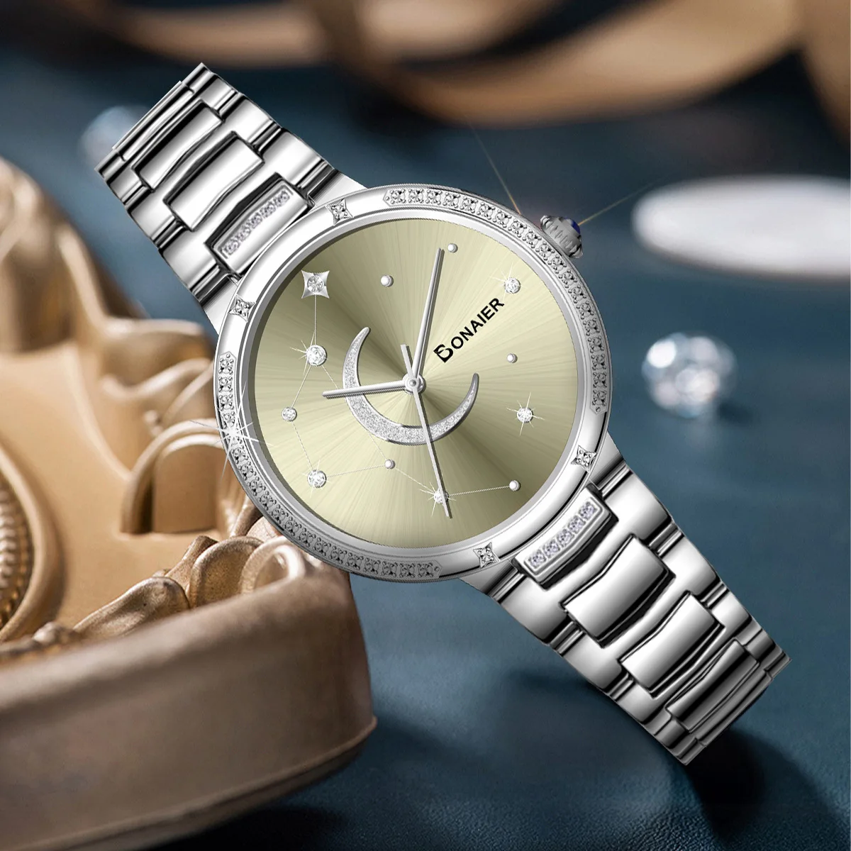 Luxury Women's Waterproof Quartz Bracelet Watch - Image 2