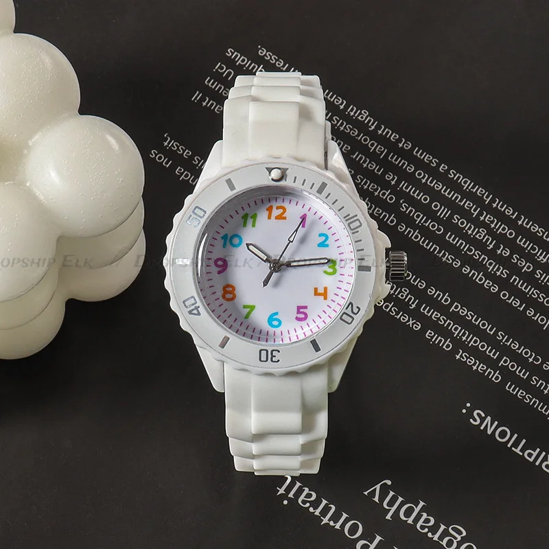 Soft Silicone Band Colorful Kids Analog Watch
