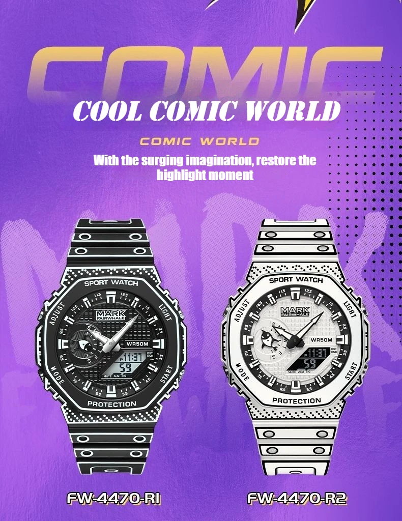 FAIRWHALE 4470 Men's Watch – Comic Style, Quartz, Waterproof - Image 22