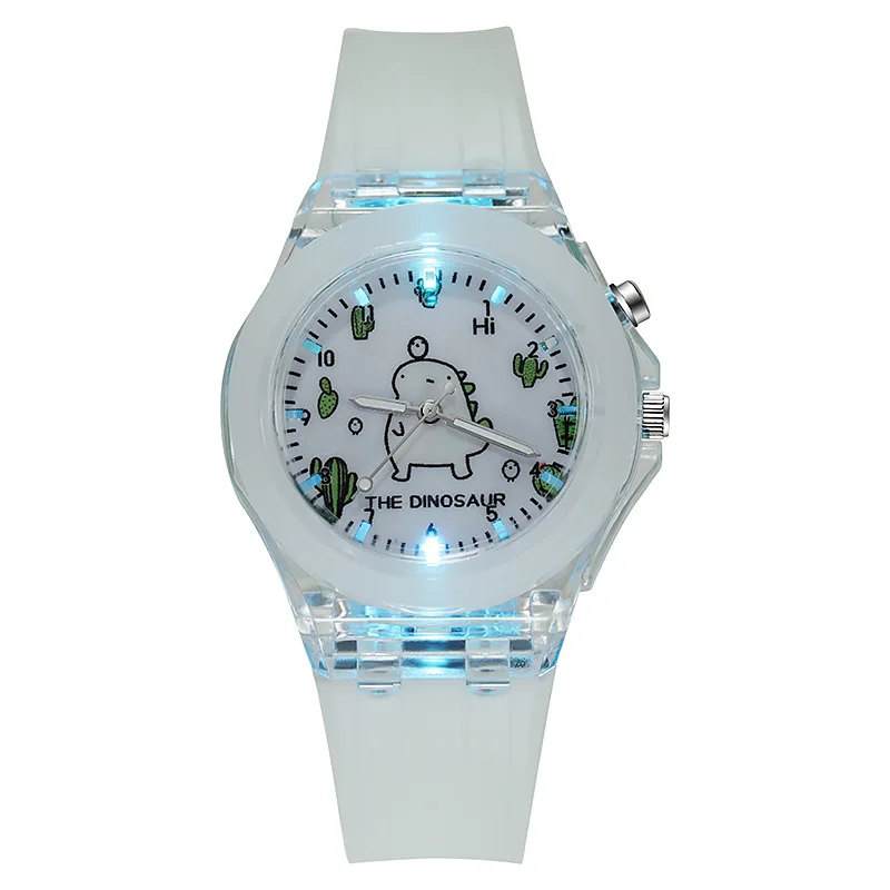 Luminous Quartz Digital Dinosaur Kids Watch