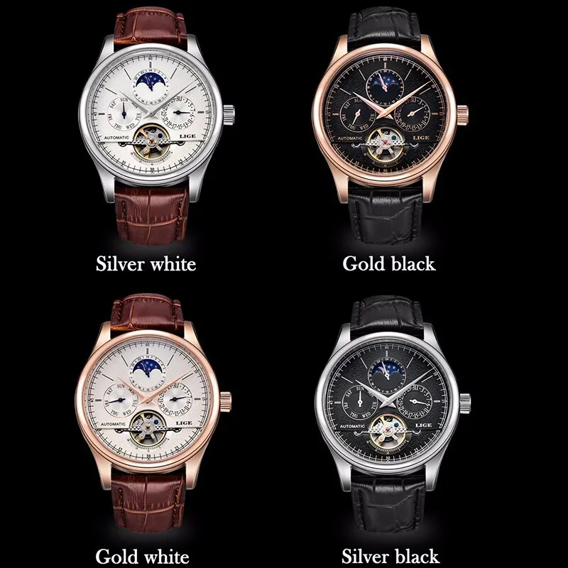 Automatic Tourbillon Watch for Men Leather & Waterproof Design - Image 6